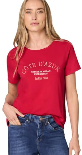 Damen T-Shirt mit Rundhals und Wording