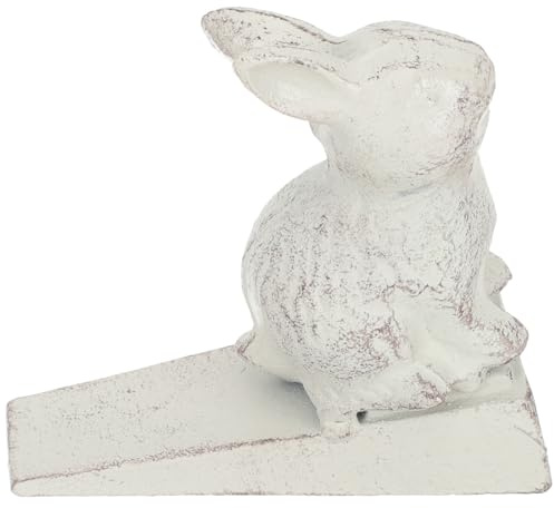 Holibanna Heavy Door Stop Stopper Sausage Dog Door Stop 4.52x4.32x1.97in Iron Anti-Slip Cartoon Animal Rabbit Shape Floor Use