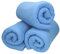 Betz 3 Stück Fleecedecke Kuscheldecke Wohndecke in Größe 130x170 cm Qualität 180 g/m Farbe hellblau