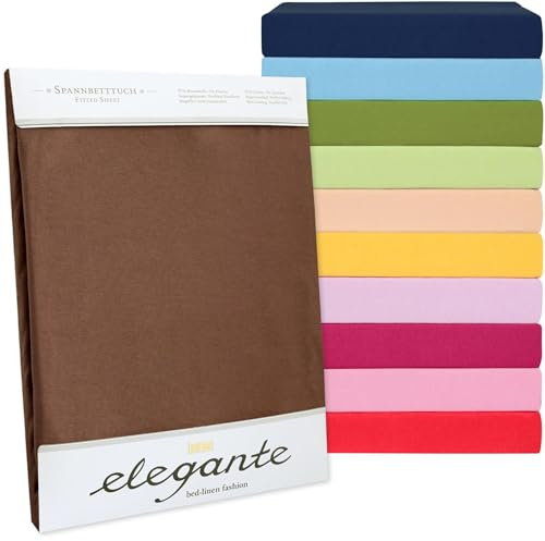 elegante Jersey Spannbettlaken Natur, 90x200 - 100x220 cm