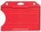 Karteo® Ausweishalter | Kartenhalter mit offener Präsentationsfläche | Hartplastik | rot | für Karten und Ausweise
