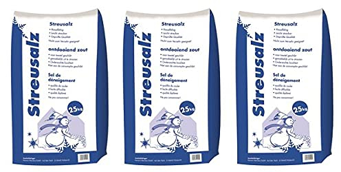 Hamann Streusalz 75 kg (3 x 25 kg) - Langzeitwirkung bei dickeren Eis & Schneeschichten