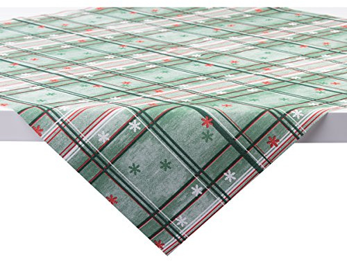 Sovie HORECA Tischdecke Tim in Rot-Grün aus Linclass-Airlaid, 80 x 80cm, 20 Stück, weihnachtliches Design für Festliche Tischdekoration in Gastronomie, Hotel und Zuhause