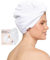Kitsch Asciugamano per capelli in microfibra per donne, turbante per capelli per asciugare i capelli bagnati, asciugamano in microfibra super assorbente e ultra morbido, per capelli (bianco)