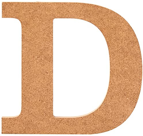 Papermania Bare Basics MDF Letter 1 Piece - D, Art, Craft, Alphabet Letter, Sign, Name Plaque, Make Them Personalised, Decorate With Paint, Glitter, Stencil, Vinyl, Small Plaque For Home Decor