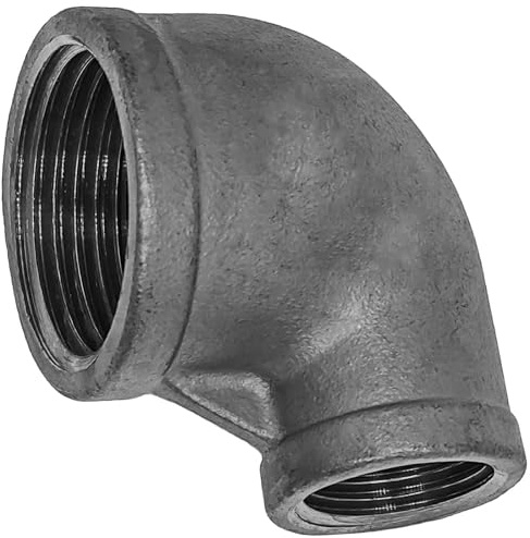 MegaHaustechnik Reduzierwinkel, 1 1/4“ x 1“, Gewindefitting Edelstahl V4A | Trinkwasser geeignet, Innengewinde reduziert, Rohr, rostfrei INOX Reduzierung Reduktion