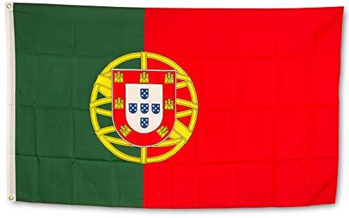 SCAMODA Bundes- und Länderflagge aus wetterfestem Material mit Metallösen, Outdoor Fahne & Flagge (Portugal) 150x90cm
