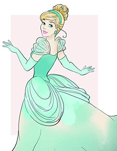 Disney Wandbild von Komar | Cinderella Beauty | Kinderzimmer, Babyzimmer, Dekoration, Kunstdruck | Größe 40x50cm (Breite x Höhe) | ohne Rahmen | WB014-40x50