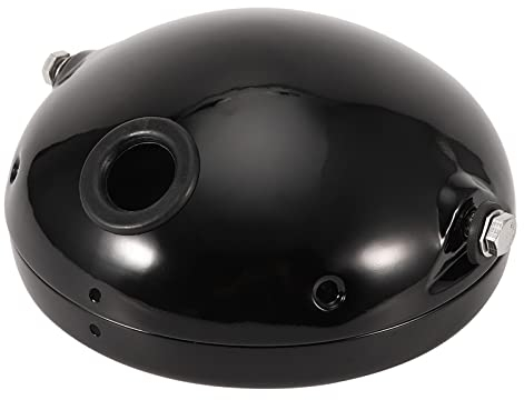 Tbest Phare Led Moto 7 Pouces Homologue, Phare Led Moto 7 Pouces,Couvercle De Phare Rond De Moto,Coquille De Lampe De Moto,Couvercle En Aluminium De Modification De Moto De 7 Pouces Led(Noir)