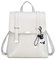 BUKESIYI Damen Tasche Rucksack Handtasche Frauen backpack Klein Anti Diebstahl Schulrucksack Laptop Weekender PU Leder CCDE78120 Perlweiss