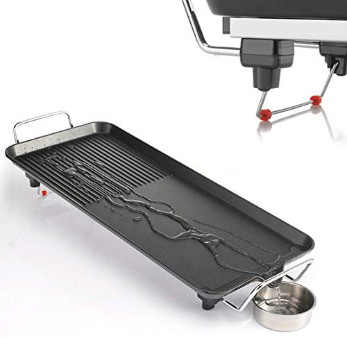 1500W Electric Smokeless BBQ Grill Indoor Teppanyaki Grills Table Top Grill with Non-Stick Barbecue Plate Large Health Grill for Indoor Cooking Camping Picnics Barbecue Festival Party, 67x29.5x8.5CM