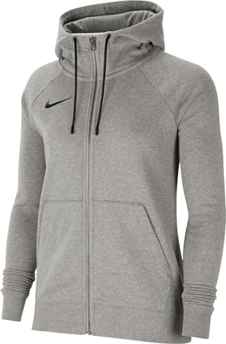 Nike Damen Nk Flc Park20 Fz Hoodie Sweatshirts, Dk Grey Heather/Black/Black, L EU
