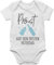 Shirtracer Baby Body Junge Mädchen - Geschenk zum - Prost auf den ersten Vatertag - grau/blau - 3/6 Monate - Weiß - vatertagsbody papatagsgeschenk erster babybody dad baby-kleidung vatertagsgeschenk