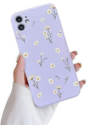 Ownest Kompatibel mit iPhone 11 Hülle, Gänseblümchen Blumen Muster Silikon Floral für Frauen Mädchen Weiche TPU Anti-Kratz Schutzhülle - Lila