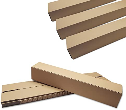 verpacking Versandhülsen eckig 630 x 105 x 105 mm Braun (Außenmaß 640 x 110 x 110 mm) 1 wellig Versandkarton DHL konform Versandrolle Versandrohr langer Faltkarton (5 Stück)