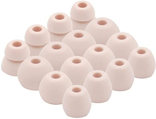 16pcs Ivory Ear Tips Ear Buds Ear Gels Replacement for Beat s by dr dre Powerbeats Pro , JNSA Eartips Earbuds Eargels Compatible with Powerbeats Pro / Beat s X, SML and Double Flange, Ivory