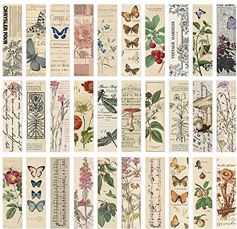 Lesezeichen im Vintage-Stil für Damen und Herren, 30 Stück (sanftes Flüstern)