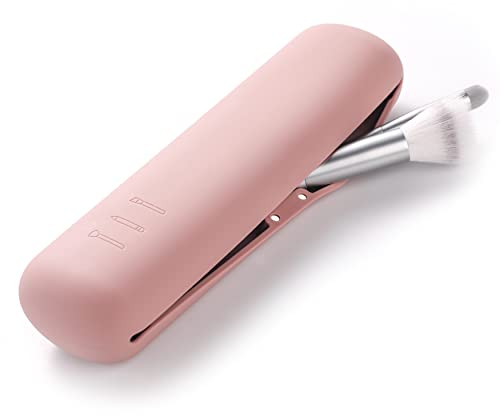 FERYES Porta pennelli da trucco grande da viaggio, porta pennelli cosmetici in silicone anticaduta magnetico, organizer per strumenti trucco da viaggio- (8,27 * 2,36 * 1,57)