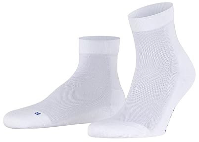 FALKE Unisex Kurzsocken Cool Kick Atmungsaktiv Schnelltrocknend einfarbig 1 Paar, Weiß (White 2001), 42-43