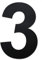 nanlyiau Numero Maison 4in/10.2cm Numéro de Maison Moderne NOIR- Acier inoxydable brossé fait de solides 304.Aspect flottant(black 4in3)