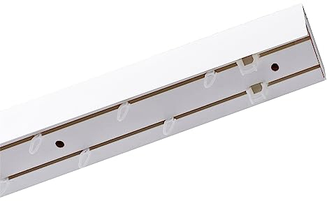 Garesa Gardinenschiene 2-läufig, Weiß I Vorhangschiene aus Kunststoff inkl. Gleiter I Vorgebohrt zur Deckenmontage I Mit Blende Farbe Weiß I 120cm