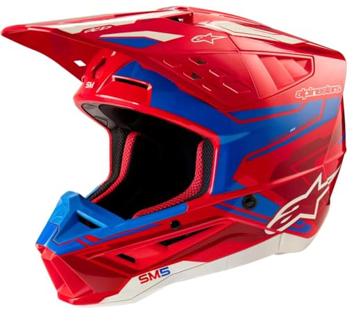 Alpinestars Motocross-Helm S-M5 Action 2 - Schwarz/Flo Gelb/Rot
