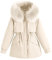 Steppjacke Hellblau Damen Überwindet den Winter aus Plüsch und dicker Baumwollkleidung. Kleine Baumwolljacken für Damen, Arbeitskleidung und Mäntel Imprägnierspray Regenjacke Wasserdicht (White, XXXL)
