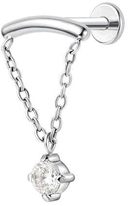 limerencia 18G Tragus Piercing, Medizinische Titan Lippenpiercing Hypoallergen Helix Piercing ohr, Labret Stecker mit 6mm 8mm 10mm Stäbe für Bauchnabel Zunge Augenbraue Lippe Septum Nase