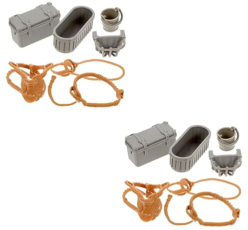 HEMOTON 2sätze Miniatur Pferderanch Teiliges Zubehör Für Farm-szenen Für -mikrolandschaften Und Kreative Spielideen Material Fördert Fantasie Und Kreativität