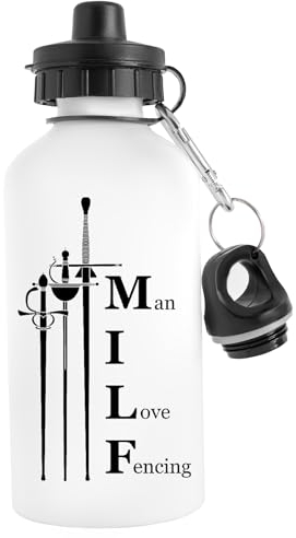 Kwantees Man I Love Fencing Weiße Nachhaltige Flasche Umweltfreundliche Flasche