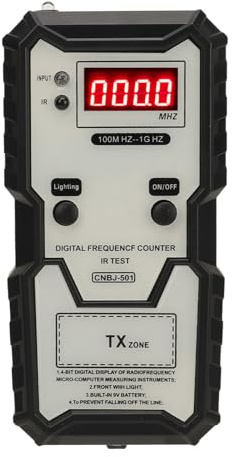 Portable Digital Frequency Meter Counter, Remote Key Fob Tester, 100MHZ to 1GHZ Infrared Remote Control Frequency Tester for Access Control