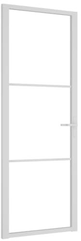 Puerta interior 76 x 201,5 cm, cristal templado y aluminio, 350568