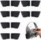 GVPOELR Topfdeckelhalter, 6 Paare Wandhalter, Schwarz, Kunststoff, 100% Kunststoff, Wandmontage, Küchenutensilien