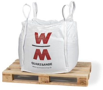 WOLFF & MÜLLER Filtersand, 0.4-0.8mm, 500kg Big Bag für Pool Sandfilteranlagen | feuergetrockneter Quarzsand für Poolfilter |