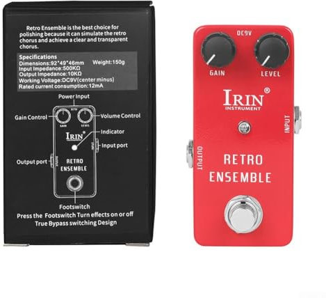IRIN Gitarren-Effektpedal Wah Distortion Overdrive Delay Reverb Kompressor Pedal (RS05 Rot)