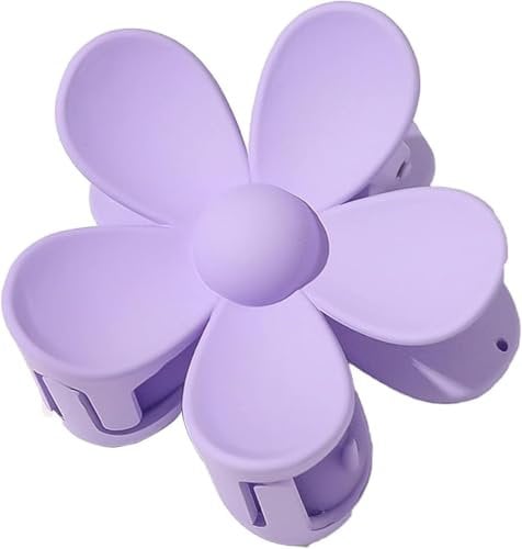 Purple Hair Claw Clips Flower Shaped Plastic Jaw Clips Anti-scratch Smell-less Useful Hold Tightly Purple Clips and Barrettes Hair Clips Hair Styling Accessories