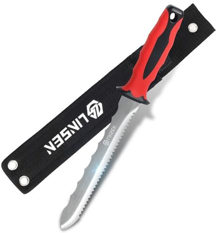 paxlloonge Dämmstoffmesser - Länge 340mm, 200mm Edelstahl Doppelklinge, Rot