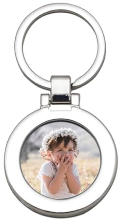 Luodan Porte-clés Personnalisé avec Photo - Cadeau Couple et Familial en Acier Inoxydable