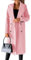 Manteau Long Femme Trench Kaki Grande Taille Hiver Doudoune Mi-Longue Rose 2XL