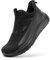 FitVille Slip On Sneakers Herren ohne Schnüren Leicht Walkingschuhe Herren Weit Freizeit Schuhe größe 47 EU Weit Schwarz