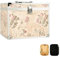 VNIMTI Portable Makeup Box,Vanity Train Case with Mirror,Cosmetic Storage Bag Tray,Large Beauty Nail Box Organiser for Vanity,Lockable Travel Make Up Tools Holder with Key Handle (Retro Stamp - L)