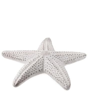 Dekofigur Seestern Maritim Beton grau gewischt Ø21 cm x 3,5 cm H