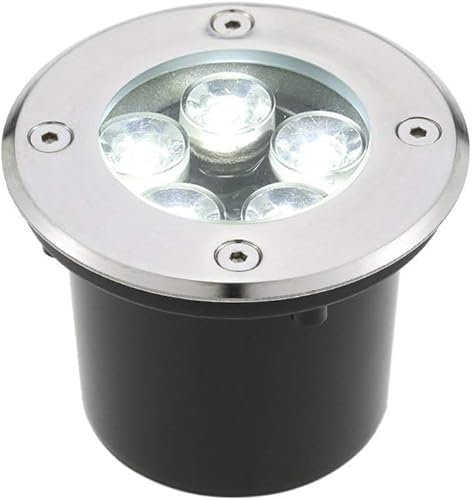AntDau71® - Faretto a led segnapasso calpestabile da esterno viali sentieri giardino pavimento IP65 da incasso a terra luce calda 3000k - 220V (5 watt (12 x 9,5 cm))