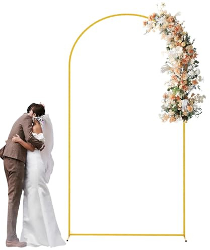 Goldener Hochzeitsrahmen – Hintergrundständer aus Metall | Blumenbank aus vergoldetem Metall, tragbarer Hochzeitsrahmen | goldener Hintergrund, Unterstützung für Dekorationen
