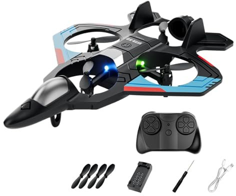 Remote Plane, Remote Control Aircraft Toy, Double Battery Powered Glider, Adjustable Speed Settings, 8.27x5.91x1.77 Inches, for Teens Students Indoor Outdoor Flying Fun