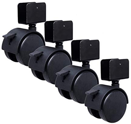 TMKDNNKG Ruedas de Nailon de 2 Pulgadas, universales, para Cuna de bebé, giratorias con Freno, para Escritorio, Armario, Muebles, Accesorios, 4 Unidades