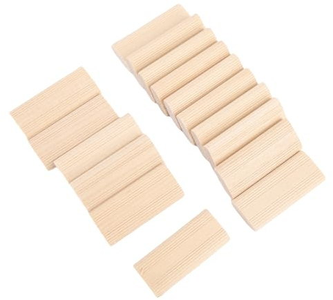 Itonash 50 Pcs Domino Tenon in Legno, Blocchi di Tassello 8x22x50mm per Sistemi di Falegnameria per la Lavorazione del Legno, con Design Allungato Piatto per Giunzione di Mobili e