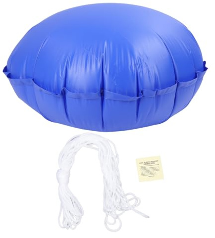 Inflatable Pool Pillow Thickened PVC Protective Cushion Winter Cover for Above Ground Outdoor Swimming Pools 120cm Dark Blue (Dark Blue Round)