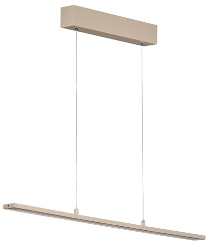 Pendelleuchte Marlo|sandfarben|mit Kabellift|L: 90 cm, B: 6 cm|Höhenverstellbar 70-180 cm| mit Taster stufenlos dimmbar| Farbtemperatur in 3 Stufen einstellbar| 1x LED 24,0W 2700/3350/4000 K | 2900 lm