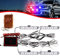 KaiDengZhe 4x4 LED 4 en 1 Stroboscopique Avertissement DC12V Urgence Clignotant Balise Lampe Sans Fil À Distance Stroboscope Lumière Urgence Lumière Externe Pour Camion Remorque (Rouge Bleu)